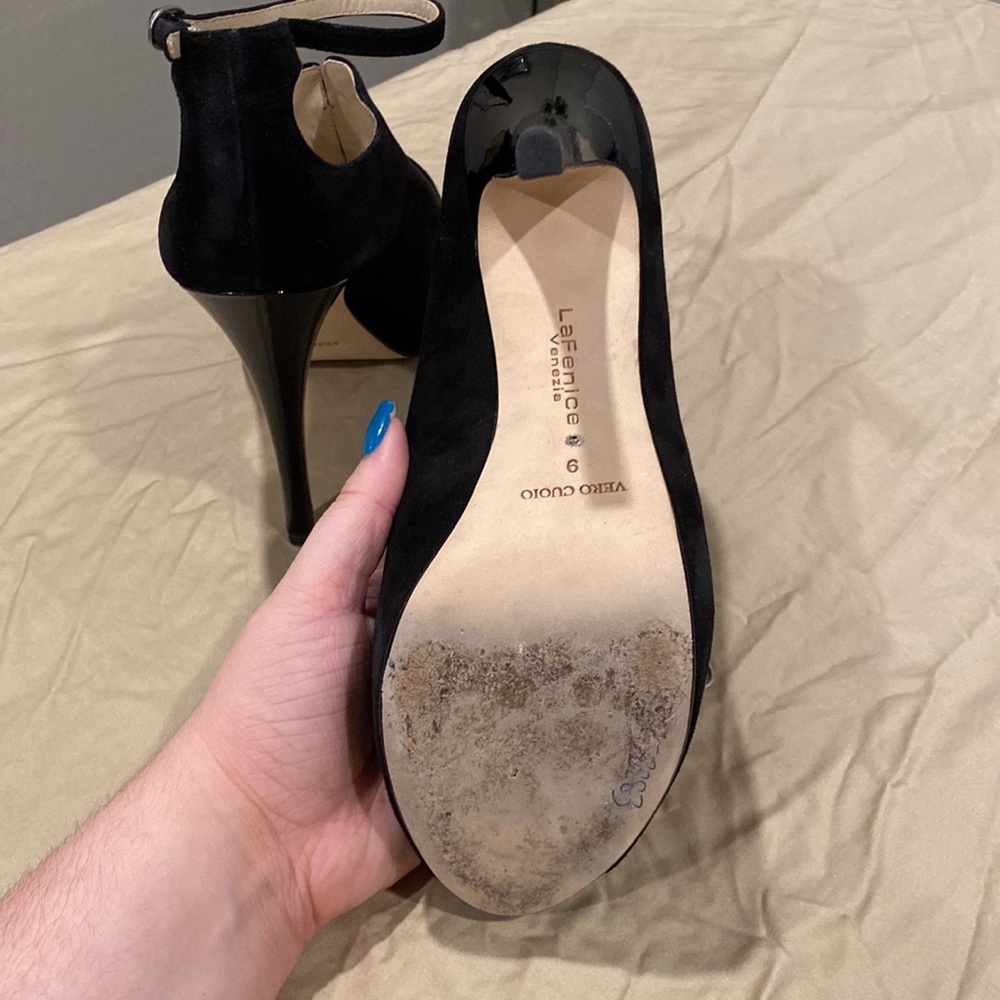 La Fenice Suede Heels View 5